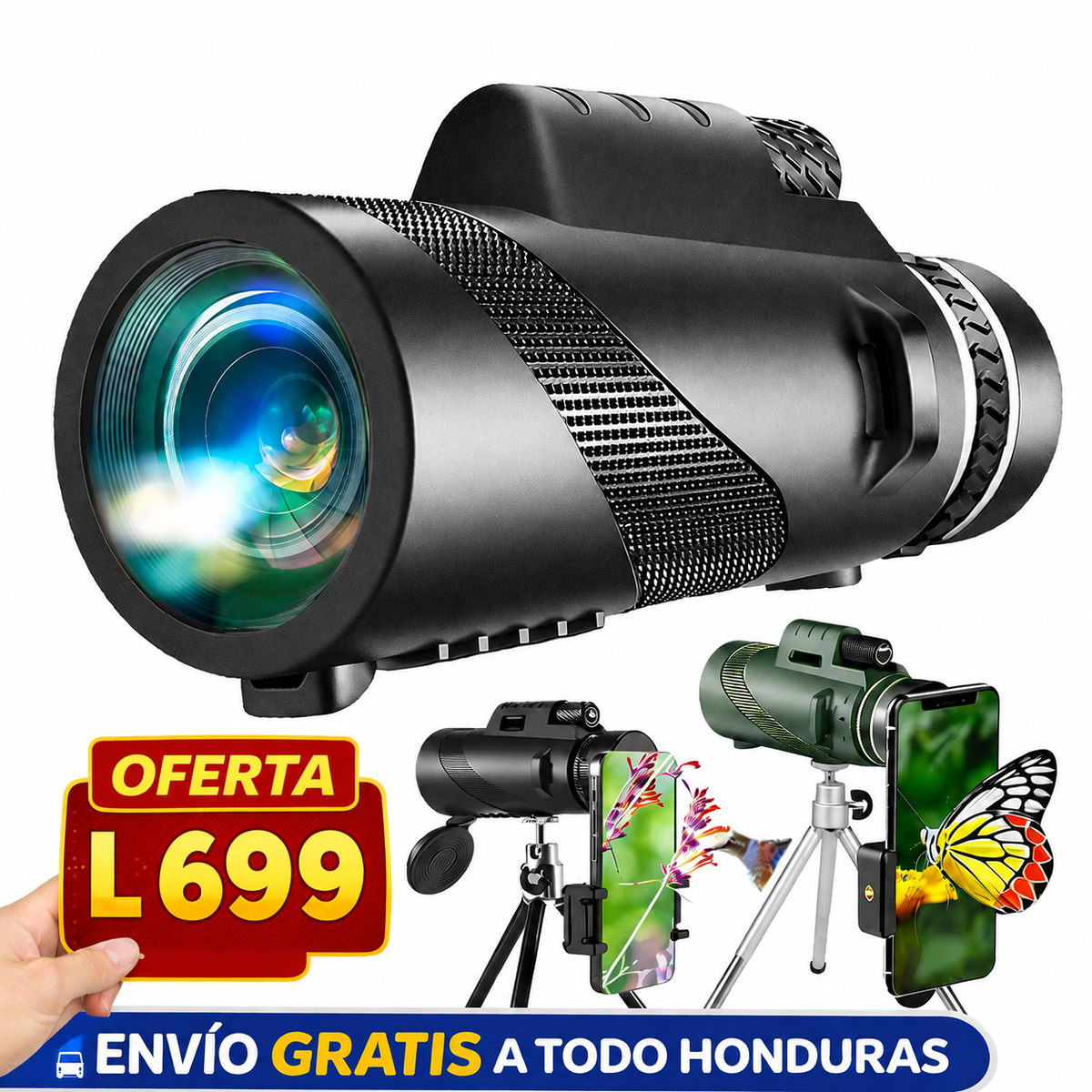 Telescopio de alta potencia de visión nocturna + Envio Gratis 🔥