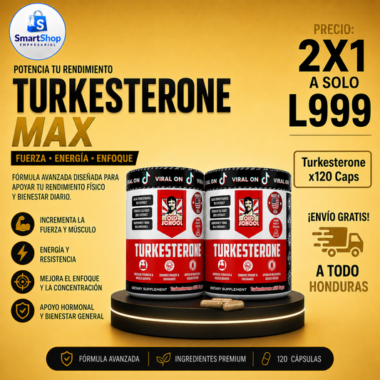 💪 TURKESTERONE | CON TONGKAT ALI 120 CAPS + ENVÍO GRATIS 🚚