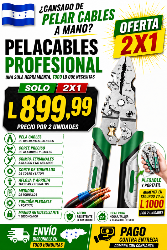 💧PELACABLES  Profesional Multifunción 10 en 1 |2X1 - L899.99+ ENVIO GRATIS 🚚