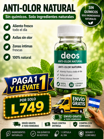 🌱 DEOS Desodorante Natural | Control de olores 2X1 + Envío Gratis 🚚