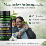 🍃🌴SUPER  MAGNESIO & ASHWAGANDHA + 60 CAPS ORIGINAL L799.99+ envio gratis
